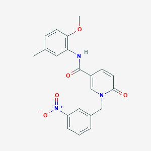 molecular formula C21H19N3O5 B2703176 N-(2-methoxy-5-methylphenyl)-1-(3-nitrobenzyl)-6-oxo-1,6-dihydropyridine-3-carboxamide CAS No. 900010-23-3