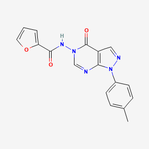 molecular formula C17H13N5O3 B2703178 N-(4-oxo-1-(p-tolyl)-1H-pyrazolo[3,4-d]pyrimidin-5(4H)-yl)furan-2-carboxamide CAS No. 900008-29-9