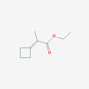 molecular formula C9H14O2 B2703185 Ethyl 2-cyclobutylidenepropanoate CAS No. 1246633-09-9