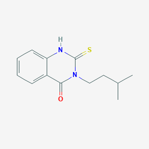 molecular formula C13H16N2OS B2703207 3-(3-Methylbutyl)-2-sulfanyl-3,4-dihydroquinazolin-4-one CAS No. 431931-55-4