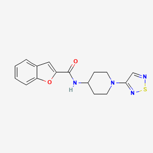 molecular formula C16H16N4O2S B2703208 N-[1-(1,2,5-thiadiazol-3-yl)piperidin-4-yl]-1-benzofuran-2-carboxamide CAS No. 2034608-38-1