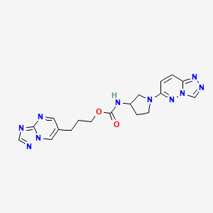 3-([1,2,4]Triazolo[1,5-a]pyrimidin-6-yl)propyl (1-([1,2,4]triazolo[4,3-b]pyridazin-6-yl)pyrrolidin-3-yl)carbamate