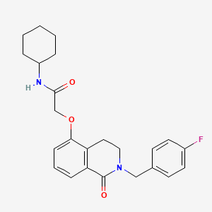 N-cyclohexyl-2-((2-(4-fluorobenzyl)-1-oxo-1,2,3,4-tetrahydroisoquinolin-5-yl)oxy)acetamide