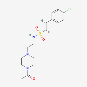 (E)-N-[2-(4-acetylpiperazin-1-yl)ethyl]-2-(4-chlorophenyl)ethenesulfonamide