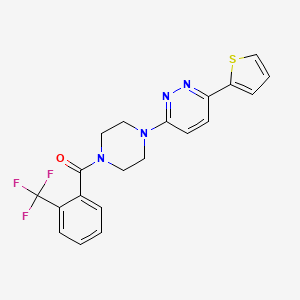 (4-(6-(Thiophen-2-yl)pyridazin-3-yl)piperazin-1-yl)(2-(trifluoromethyl)phenyl)methanone