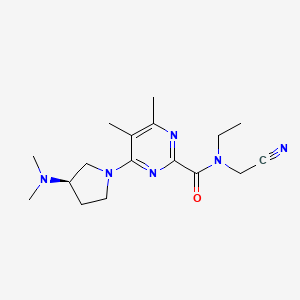 N-(Cyanomethyl)-4-[(3R)-3-(dimethylamino)pyrrolidin-1-yl]-N-ethyl-5,6-dimethylpyrimidine-2-carboxamide