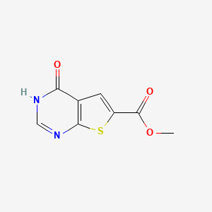 molecular formula C8H6N2O3S B2703236 methyl4-oxo-3H,4H-thieno[2,3-d]pyrimidine-6-carboxylate CAS No. 86762-08-5