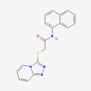 molecular formula C18H14N4OS B2703257 N-(naphthalen-1-yl)-2-{[1,2,4]triazolo[4,3-a]pyridin-3-ylsulfanyl}acetamide CAS No. 307512-12-5