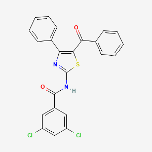 molecular formula C23H14Cl2N2O2S B2703280 N-(5-benzoyl-4-phenyl-1,3-thiazol-2-yl)-3,5-dichlorobenzamide CAS No. 312605-69-9