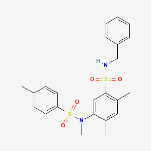molecular formula C23H26N2O4S2 B2703348 N-benzyl-5-(N,4-dimethylphenylsulfonamido)-2,4-dimethylbenzenesulfonamide CAS No. 941900-44-3