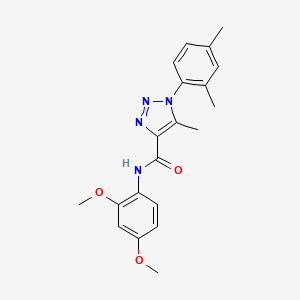 molecular formula C20H22N4O3 B2703364 N-(2,4-dimethoxyphenyl)-1-(2,4-dimethylphenyl)-5-methyl-1H-1,2,3-triazole-4-carboxamide CAS No. 895647-72-0