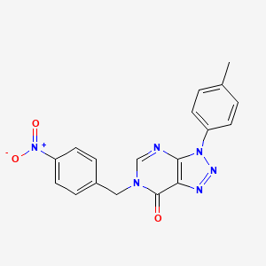 molecular formula C18H14N6O3 B2703372 3-(4-methylphenyl)-6-[(4-nitrophenyl)methyl]-3H,6H,7H-[1,2,3]triazolo[4,5-d]pyrimidin-7-one CAS No. 892480-16-9