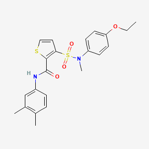 molecular formula C22H24N2O4S2 B2703382 N-(3,4-dimethylphenyl)-3-[(4-ethoxyphenyl)(methyl)sulfamoyl]thiophene-2-carboxamide CAS No. 1251543-11-9