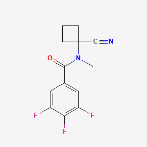 molecular formula C13H11F3N2O B2703418 N-(1-cyanocyclobutyl)-3,4,5-trifluoro-N-methylbenzamide CAS No. 1311765-17-9