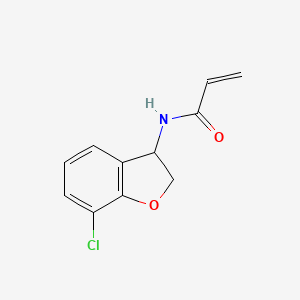 molecular formula C11H10ClNO2 B2703420 N-(7-Chloro-2,3-dihydro-1-benzofuran-3-yl)prop-2-enamide CAS No. 2196017-41-9