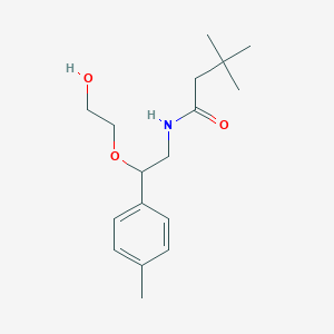 molecular formula C17H27NO3 B2703429 N-[2-(2-hydroxyethoxy)-2-(4-methylphenyl)ethyl]-3,3-dimethylbutanamide CAS No. 1798457-53-0