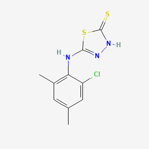 molecular formula C10H10ClN3S2 B2703432 5-[(2-Chloro-4,6-dimethylphenyl)amino]-1,3,4-thiadiazole-2-thiol CAS No. 873810-47-0