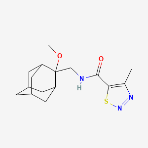 molecular formula C16H23N3O2S B2703468 N-[(2-methoxyadamantan-2-yl)methyl]-4-methyl-1,2,3-thiadiazole-5-carboxamide CAS No. 1797560-68-9