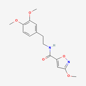 molecular formula C15H18N2O5 B2703509 N-[2-(3,4-DIMETHOXYPHENYL)ETHYL]-3-METHOXY-1,2-OXAZOLE-5-CARBOXAMIDE CAS No. 1428358-30-8