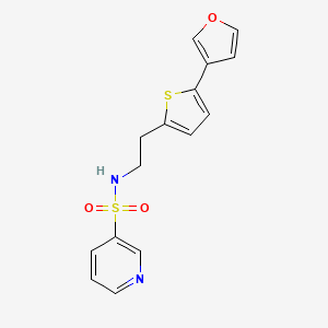 molecular formula C15H14N2O3S2 B2703542 N-(2-(5-(furan-3-yl)thiophen-2-yl)ethyl)pyridine-3-sulfonamide CAS No. 2034566-75-9
