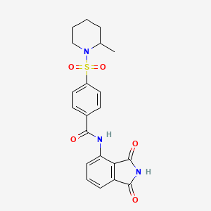 N-(1,3-dioxoisoindol-4-yl)-4-(2-methylpiperidin-1-yl)sulfonylbenzamide
