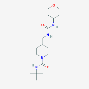 molecular formula C17H32N4O3 B2703577 N-tert-butyl-4-({[(oxan-4-yl)carbamoyl]amino}methyl)piperidine-1-carboxamide CAS No. 2034341-79-0