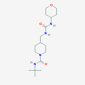 N-(tert-butyl)-4-((3-(tetrahydro-2H-pyran-4-yl)ureido)methyl)piperidine-1-carboxamide