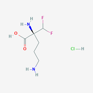 molecular formula C6H13ClF2N2O2 B2703580 L-Eflornithine monohydrochloride 