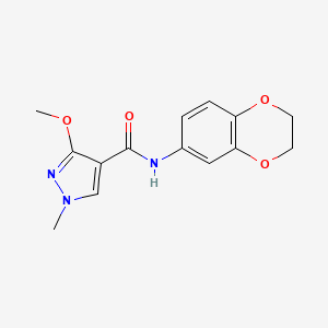 N-(2,3-dihydrobenzo[b][1,4]dioxin-6-yl)-3-methoxy-1-methyl-1H-pyrazole-4-carboxamide