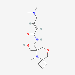 (E)-4-(Dimethylamino)-N-[[6-(hydroxymethyl)-5-methyl-8-oxa-5-azaspiro[3.5]nonan-6-yl]methyl]but-2-enamide