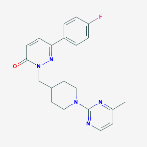 6-(4-Fluorophenyl)-2-[[1-(4-methylpyrimidin-2-yl)piperidin-4-yl]methyl]pyridazin-3-one