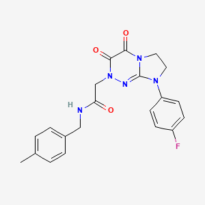 2-(8-(4-fluorophenyl)-3,4-dioxo-3,4,7,8-tetrahydroimidazo[2,1-c][1,2,4]triazin-2(6H)-yl)-N-(4-methylbenzyl)acetamide