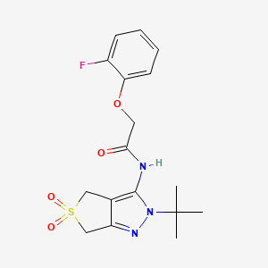 N-(2-(tert-butyl)-5,5-dioxido-4,6-dihydro-2H-thieno[3,4-c]pyrazol-3-yl)-2-(2-fluorophenoxy)acetamide