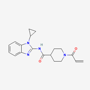 N-(1-Cyclopropylbenzimidazol-2-yl)-1-prop-2-enoylpiperidine-4-carboxamide