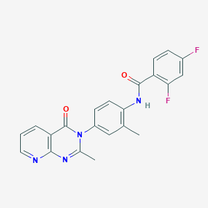 2,4-difluoro-N-[2-methyl-4-(2-methyl-4-oxopyrido[2,3-d]pyrimidin-3-yl)phenyl]benzamide