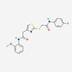 N-(4-fluorophenyl)-2-((4-(2-((2-methoxyphenyl)amino)-2-oxoethyl)thiazol-2-yl)thio)acetamide