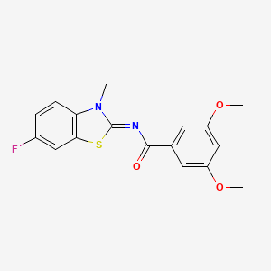 (E)-N-(6-fluoro-3-methylbenzo[d]thiazol-2(3H)-ylidene)-3,5-dimethoxybenzamide