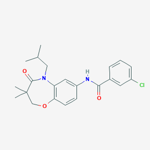 3-chloro-N-(5-isobutyl-3,3-dimethyl-4-oxo-2,3,4,5-tetrahydrobenzo[b][1,4]oxazepin-7-yl)benzamide