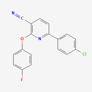 6-(4-Chlorophenyl)-2-(4-fluorophenoxy)nicotinonitrile