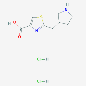 2-(Pyrrolidin-3-ylmethyl)-1,3-thiazole-4-carboxylic acid;dihydrochloride