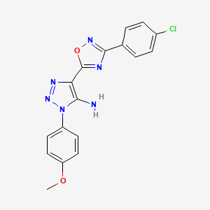 5-[3-(4-Chlorophenyl)-1,2,4-oxadiazol-5-yl]-3-(4-methoxyphenyl)triazol-4-amine