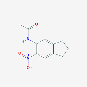 molecular formula C11H12N2O3 B270362 N-{6-nitro-2,3-dihydro-1H-inden-5-yl}acetamide 