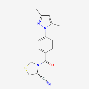 (4R)-3-[4-(3,5-Dimethylpyrazol-1-yl)benzoyl]-1,3-thiazolidine-4-carbonitrile