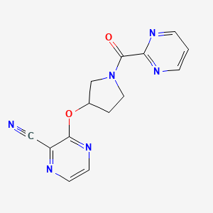 3-((1-(Pyrimidine-2-carbonyl)pyrrolidin-3-yl)oxy)pyrazine-2-carbonitrile