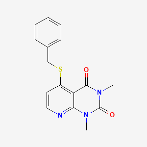molecular formula C16H15N3O2S B2703651 5-(benzylthio)-1,3-dimethylpyrido[2,3-d]pyrimidine-2,4(1H,3H)-dione CAS No. 899988-23-9