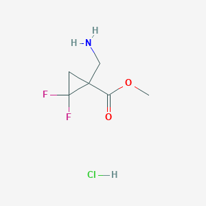 Methyl 1-(aminomethyl)-2,2-difluorocyclopropane-1-carboxylate;hydrochloride