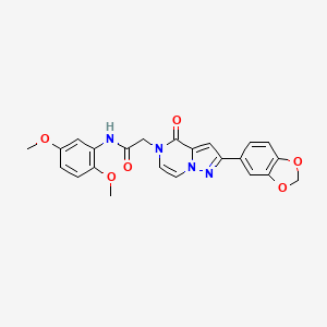 2-[2-(1,3-benzodioxol-5-yl)-4-oxopyrazolo[1,5-a]pyrazin-5(4H)-yl]-N-(2,5-dimethoxyphenyl)acetamide