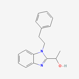 molecular formula C17H18N2O B2703661 1-(1-phenethyl-1H-benzo[d]imidazol-2-yl)ethanol CAS No. 380550-28-7