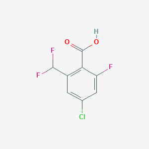 molecular formula C8H4ClF3O2 B2703665 4-Chloro-2-(difluoromethyl)-6-fluorobenzoic acid CAS No. 2248389-66-2