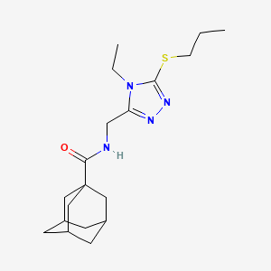 N-[(4-ethyl-5-propylsulfanyl-1,2,4-triazol-3-yl)methyl]adamantane-1-carboxamide